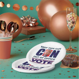 Vote Blue Resist 2024 Präsidentenzeitung Plate Pappteller