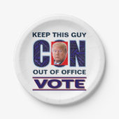 Vote Blue Resist 2024 Präsidentenzeitung Plate Pappteller (Vorderseite)