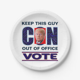 Vote Blue Resist 2024 Präsidentenzeitung Plate Pappteller