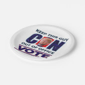 Vote Blue Resist 2024 Präsidentenzeitung Plate Pappteller (Schrägansicht)