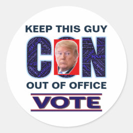 Vote Blue Resist 2024 Runde Stickers des Präsident