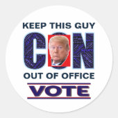 Vote Blue Resist 2024 Runde Stickers des Präsident (Vorderseite)