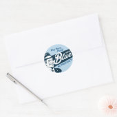 Vote Blue | Retro Funny Typ | Runder Aufkleber (Umschlag)