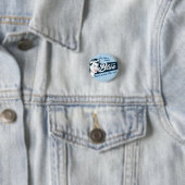 Vote Blue | Retro | Runde Button (Beispiel)