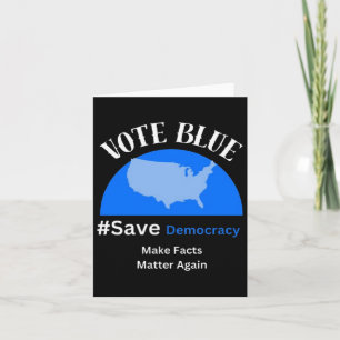 Vote Blue Rett Demokratie Aufkleber Karte