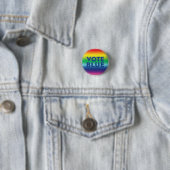 Vote Blue, Stolz lgbtq Regenbogenblau Button-Taste Button (Beispiel)