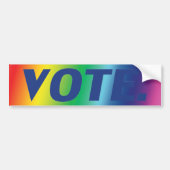Vote Blue Stolz Regenbogenfarben Auto Autoaufklebe Autoaufkleber (Vorne)