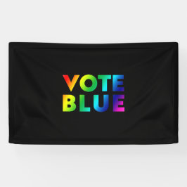 Vote Blue, Stolz Regenbogenfarben lgbtq schwarz Banner