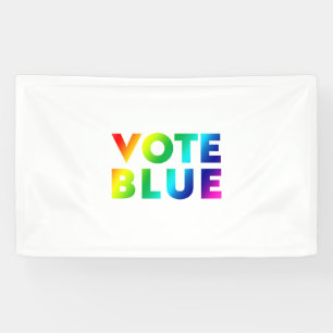 Vote Blue, Stolz Regenbogenfarben lgbtq weiß Banner