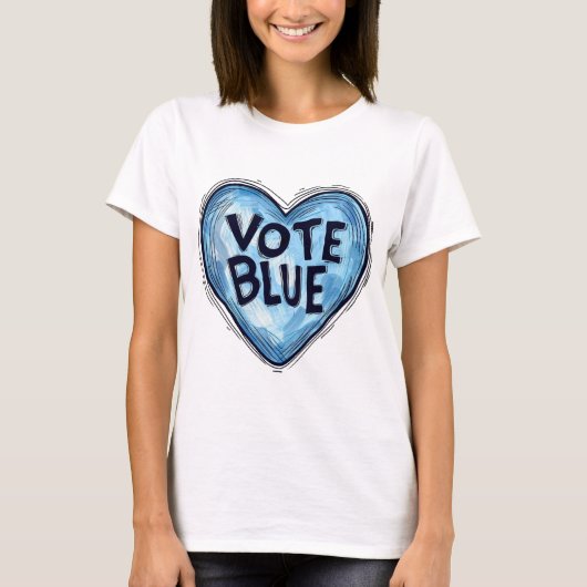 Vote Blue T-Shirt (Vorderseite)