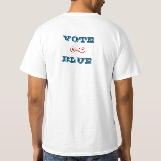 Vote Blue T-Shirt (Rückseite)