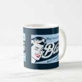 Vote Blue | TASSE | Retro Funny (VorderseiteRechts)