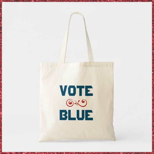 Vote Blue Tote Bag Tragetasche