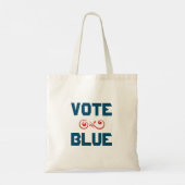 Vote Blue Tote Bag Tragetasche (Rückseite)