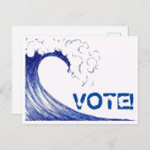 VOTE Blue Wave 2018! Postkarte (Vorne/Hinten)