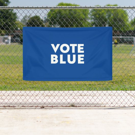 Vote Blue White Blue Moderne fette Typografie Banner (Insitu)