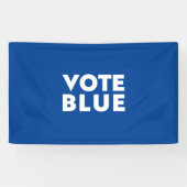 Vote Blue White Blue Moderne fette Typografie Banner (Horizontal)