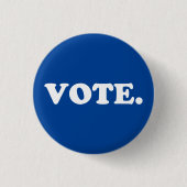 "Vote" blue white - Button (Vorderseite)