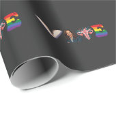 VOTE Bücher Uterus LGBT Kamala Harris Walz Wahl Geschenkpapier (Rolleneckpunkt)