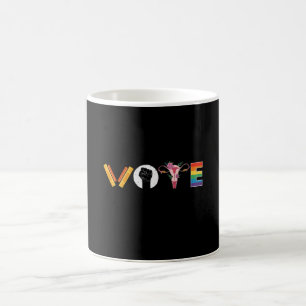 VOTE Bücher Uterus LGBT Unterstützung Kaffeetasse