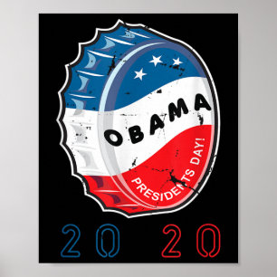 Vote Button Vintag lustig Obama Farbgestaltung Poster