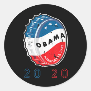 Vote Button Vintag lustig Obama Farbgestaltung Runder Aufkleber