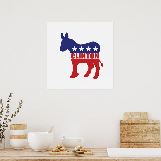 Vote Clinton Democrat Poster (Küche)