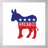 Vote Clinton Democrat Poster (Vorne)
