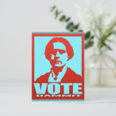 Vote Dammit Pop-Art Susan B. Anthony Custom Postkarte (Stehend Vorderseite)