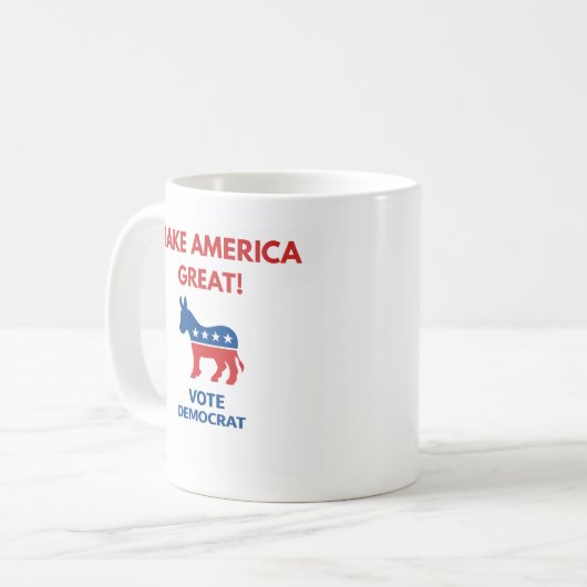 Vote Democrat Pro-Democracy Coffee Mug Kaffeetasse (Vorderseite Links)