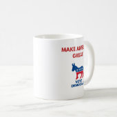 Vote Democrat Pro-Democracy Coffee Mug Kaffeetasse (VorderseiteRechts)