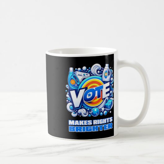 Vote Detergent Bright Rechts Funny Vintag 2024 Kaffeetasse (Rechts)
