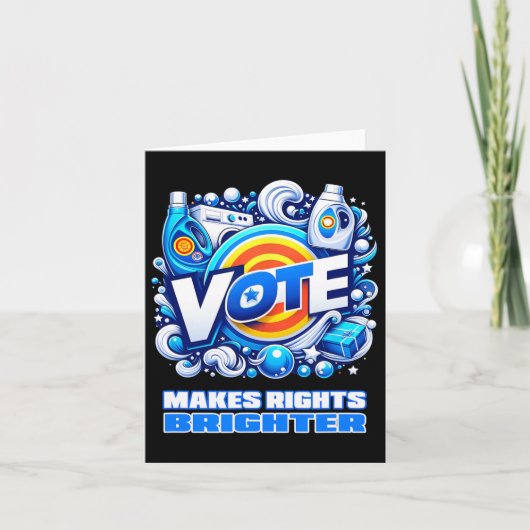 Vote Detergent Bright Rechts Funny Vintag 2024 Karte (Vorderseite)