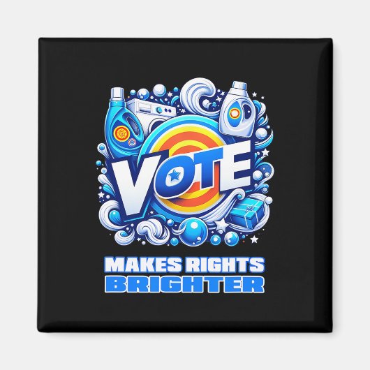 Vote Detergent Bright Rechts Funny Vintag 2024 Magnet (Vorne)