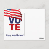 Vote Early Neon Sign Postkarte (Rückseite)