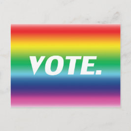 "Vote" Farben der Flagge mit lgbtq lgbt Postkarte