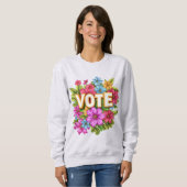 VOTE Floral Yellow Sweatshirt (Vorne ganz)