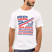 Vote for Biden Harris 2024 Election Platform T-Shirt (Vorderseite)