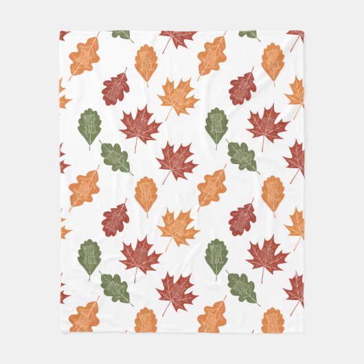 Vote For Fall" Autumn Leaves Fleecedecke (Vorderseite)