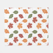 Vote For Fall" Autumn Leaves Fleecedecke (Vorderseite (Horizontal))