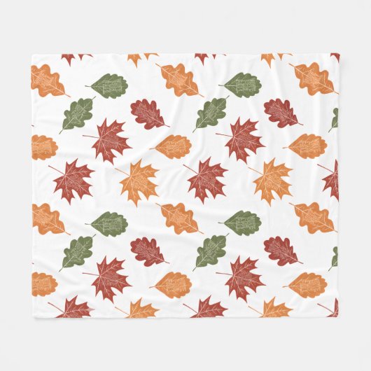 Vote For Fall" Autumn Leaves Fleecedecke (Vorderseite (Horizontal))