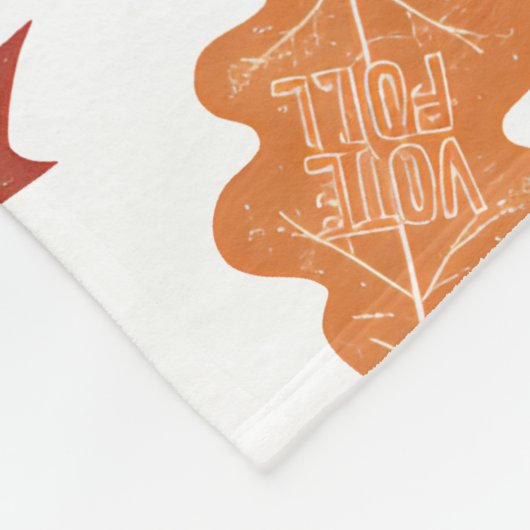Vote For Fall" Autumn Leaves Fleecedecke (Ecke)