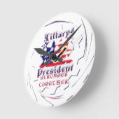 Vote for Hillary USA Stronger Together My Preside Runde Wanduhr (Winkel)