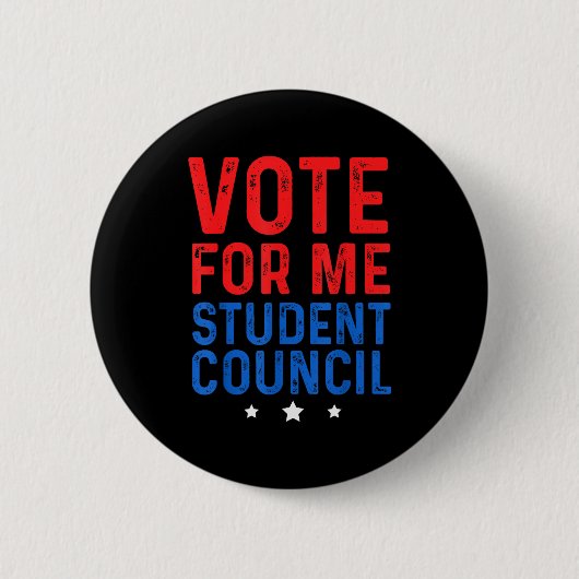 Vote For Me Student Council Button (Vorderseite)