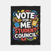 Vote For Me Student Council Great Vibes School Ele Fleecedecke (Vorderseite)