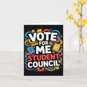 Vote For Me Student Council Great Vibes School Ele Karte (Gelbe Blume)