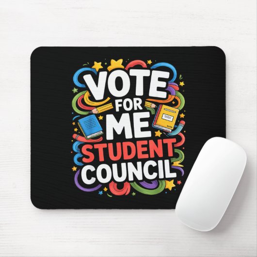 Vote For Me Student Council Great Vibes School Ele Mousepad (Mit Mouse)