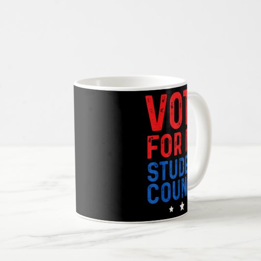 Vote For Me Student Council Kaffeetasse (VorderseiteRechts)