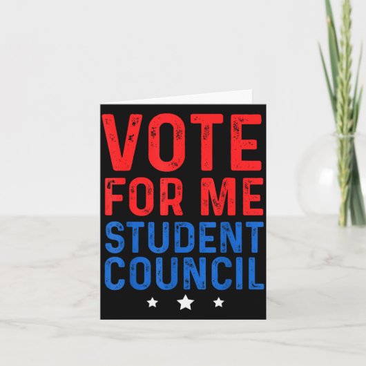 Vote For Me Student Council Karte (Vorderseite)