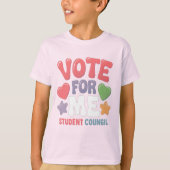 Vote for Me Student Council Vibes School T-Shirt (Vorderseite)